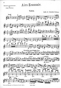 Sarasate - Ecossaise for violin - Instrument part - First page