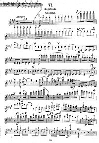 Sarasate - Zapateado Spanish dance - for violin and piano - Instrument part - First page