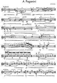 Schnittke - A Paganini for violin - Instrument part - first page