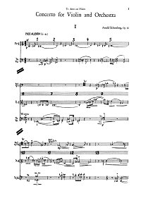 Schoenberg - Violin Concerto op.36 - Piano part - first page