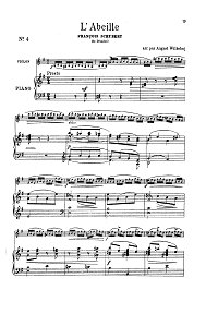 Schubert - Die Biene (The bee) for violin - Piano part - first page