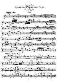 Schubert - Introduction and variations for flute op.160 - Flute part - first page