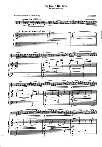 Schubert - The bee for viola and piano - Piano part - first page