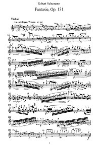 Schumann - Fantasy for violin op.131 - Instrument part - First page