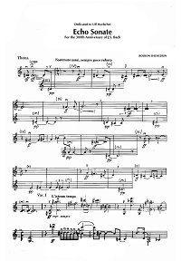 Shchedrin - Echo sonata for violin solo - Instrument part - first page