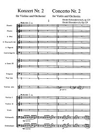 Shostakovich - Violin concerto N2 - Instrument part - first page