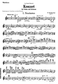 Shostakovich - Violin concerto N1 - Instrument part - First page