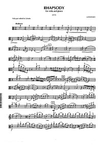 Shukailo - Rhapsody for viola and piano - Viola part - first page