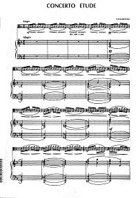 Shurovsky - Concerto etude for viola and piano - Piano part - first page