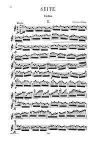 Sinding - Suite in the old style Op.10 for violin - Instrument part - first page