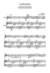 Song From A Secret Garden - Cantoluna for violin and piano - Piano part - First page