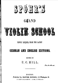 Spohr - Big school of violin play - Instrument part - First page
