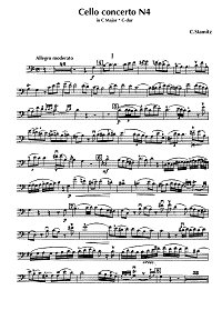 Stamitz - Cello concerto C major N4 - Instrument part - first page
