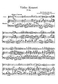 Stamitz - Violin concerto in B - flat - Piano part - first page