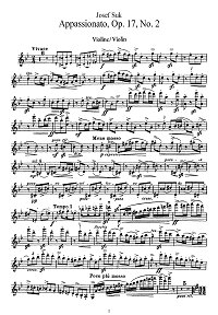 Szuk - Apassionato for violin - Instrument part - First page