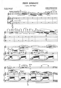 Sczymanowski - Roksana's song for violin - Piano part - First page