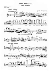 Sczymanowski - Roksana's song for violin - Instrument part - First page