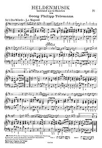 Telemann - Heldenmusik for viola and piano - Piano part - first page