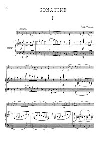 Thomas - Sonatina for viola - Piano part - first page