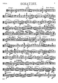 Thomas - Sonatina for viola - Instrument part - first page