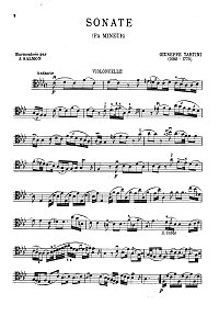 Tartini - Cello sonata - Instrument part - first page