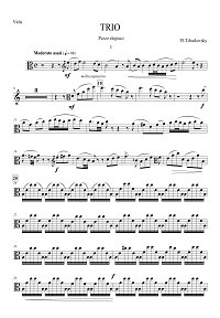 Tchaikovsky - Trio op.50 - ALTERNATE VIOLA PART - Viola part - first page