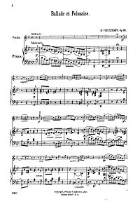 Vieuxtemps - Ballade and polonaise for violin op.38 - Piano part - First page