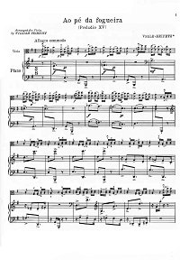Valle - Heifetz - By the bonfire for viola and piano - Piano part - first page