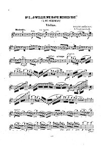 Vieuxtemps - American bouquet for violin op.33 - Instrument part - First page