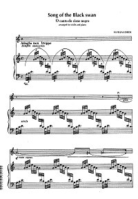Villa-Lobos - Black Swan (O canto do cisne negro) for violin and piano - Piano part - first page