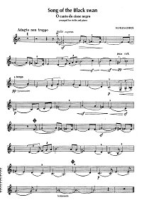 Villa-Lobos - Black Swan (O canto do cisne negro) for violin and piano - Violin part - first page