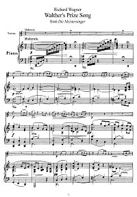 Wagner - Walter's song for violin - Piano part - First page