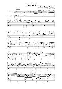 Walter - Prelude for violin - Instrument part - First page