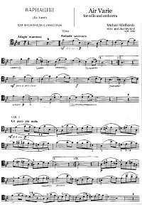 Wielhorski - Air Varie for cello and orchestra - Instrument part - first page