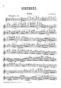 Accolay - Violin concerto d-moll - Instrument part - First page
