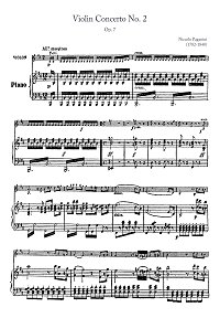 Paganini - Violin concerto N2 'La Campanella' - Piano part - first page