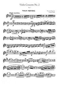 Paganini - Violin concerto N2 'La Campanella' - Instrument part - first page