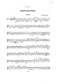 Afanasiev - Adagio Religioso for violin - Instrument part - First page