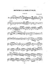 Afanasyev - Valse for violin - Instrument part - First page