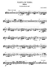 Albeniz - Puerta de Tierra for viola and piano - Viola part - first page
