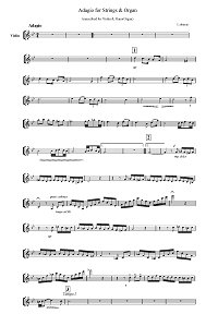 Albinoni - Adagio for violin and piano - Instrument part - first page