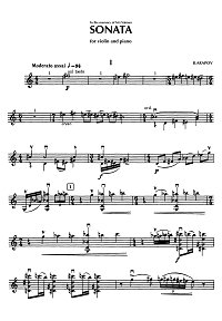 Arapov - Violin sonata - Instrument part - first page