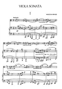 Malcolm Arnold - Viola sonata - Piano part - first page