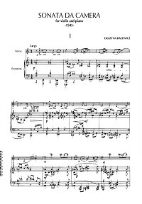 Bacewicz - Sonata da camera for violin and piano - Piano part - first page