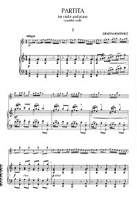 Bacewicz - Youth partita for violin and piano - Piano part - first page