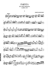 Bacewicz - Youth partita for violin and piano - Violin part - first page