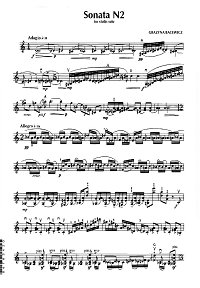 Bacewicz - Sonata N2 for violin solo - Violin part - first page