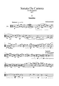 Bacri - Sonata camera for viola and piano - Viola part - first page