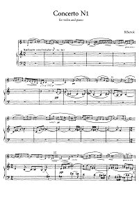 Bartok - Violin concerto N1 - Piano part - first page