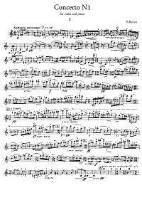 Bartok - Violin concerto N1 - Instrument part - first page